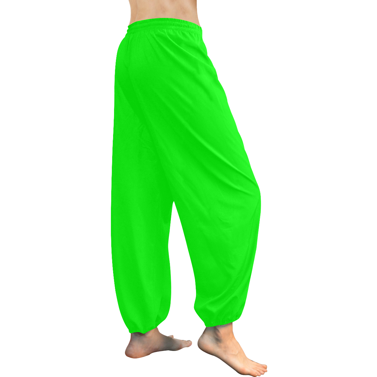 color lime Women's All Over Print Harem Pants (Model L18)