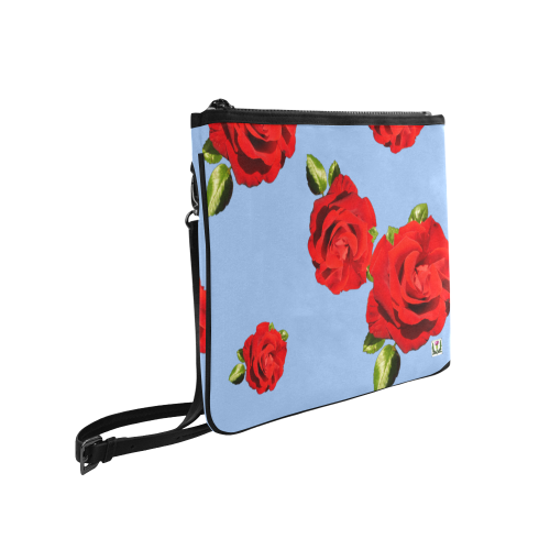 Fairlings Delight's Floral Luxury Collection- Red Rose Slim Clutch Bag 53086a14 Slim Clutch Bag (Model 1668)