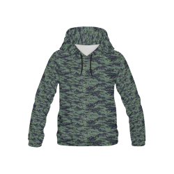 Jungle Tiger Stripe Green Camouflage All Over Print Hoodie for Kid (USA Size) (Model H13)