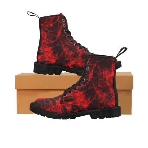 lava flame Martin Boots for Women (Black) (Model 1203H)