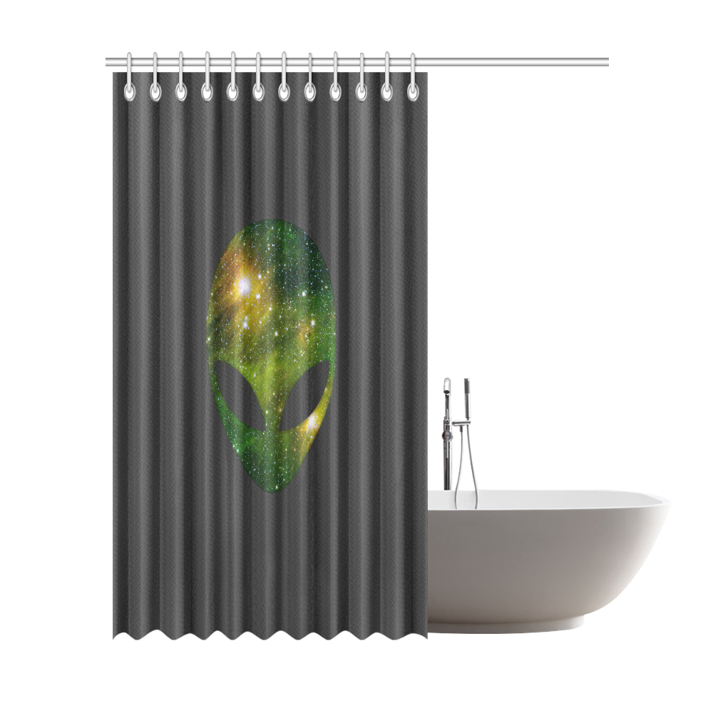 Cosmic Alien - Galaxy - Stars Shower Curtain 72"x84"