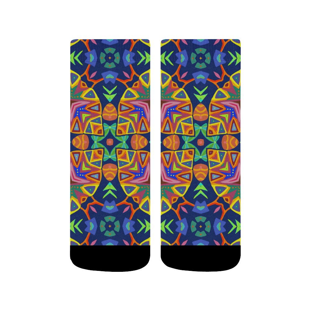 Hybrid Floral Quarter Socks