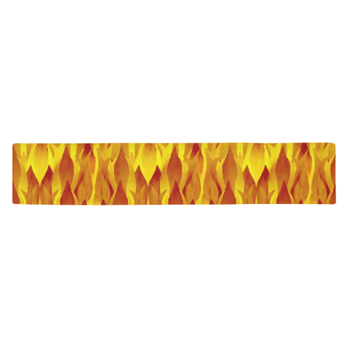 Hot Fire and Flames Halloween Decor Table Runner 14x72 inch
