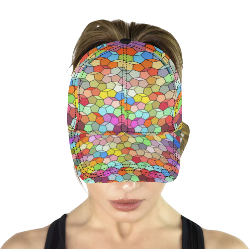 Colorful Polygon Pattern All Over Print Dad Cap C (7-Pieces Customization)
