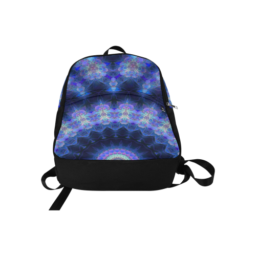 Blue Fractal Fabric Backpack for Adult (Model 1659)