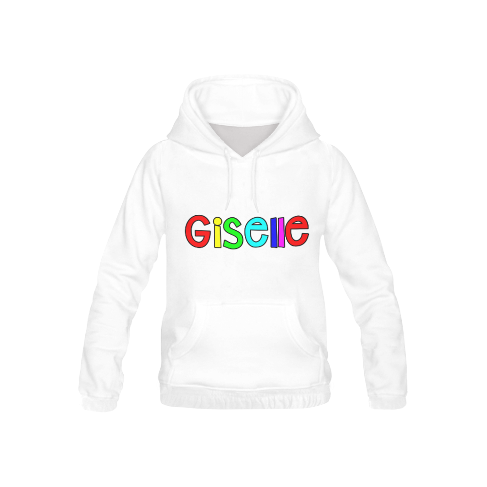 Giselle- Bright Color Text  1087 All Over Print Hoodie for Kid (USA Size) (Model H13)