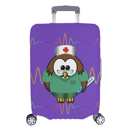 nurse owl Luggage Cover/Large 26"-28"