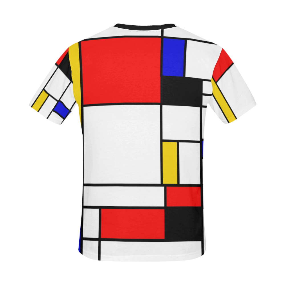 Bauhouse Composition Mondrian Style All Over Print T-Shirt for Men/Large Size (USA Size) Model T40)