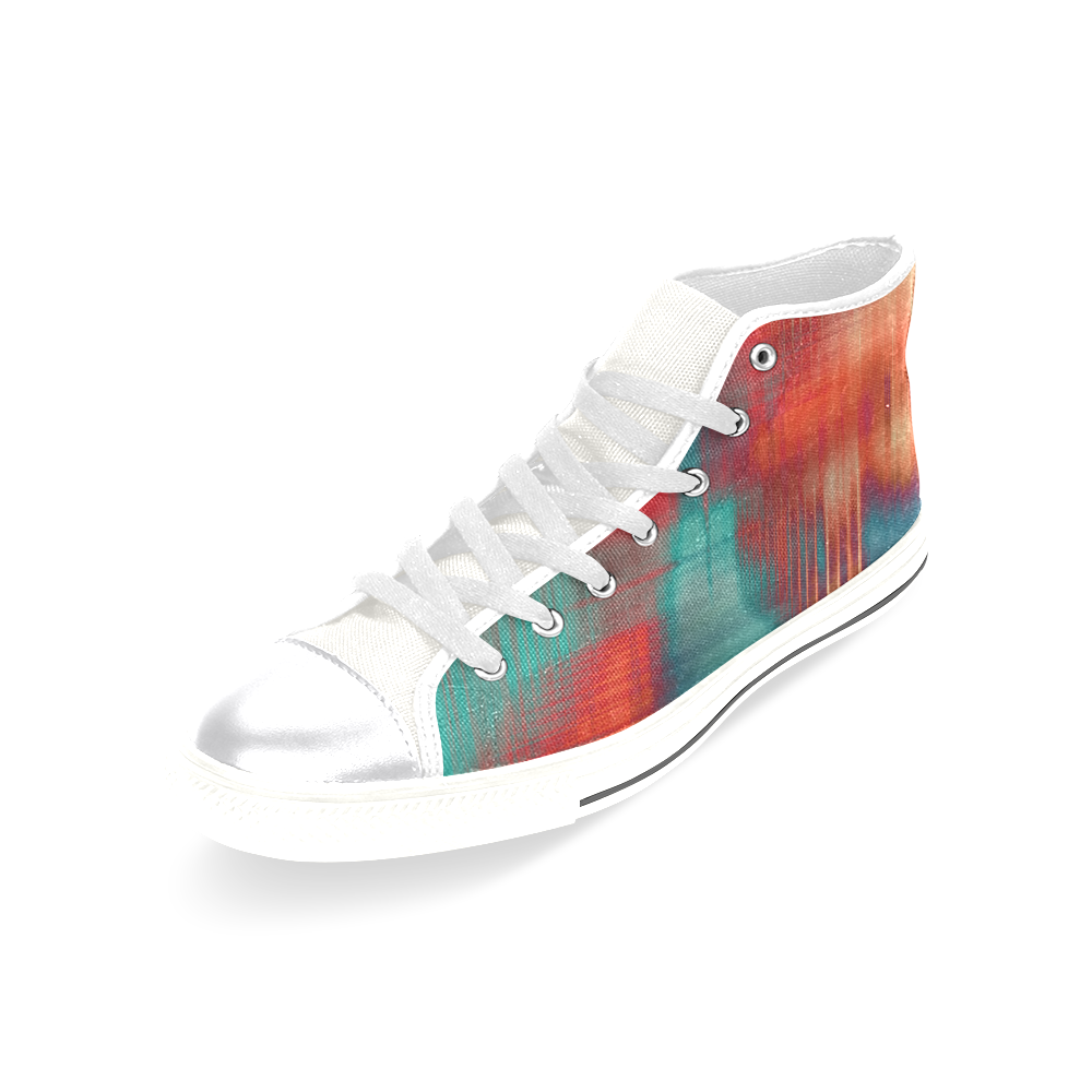 lines Women's Classic High Top Canvas Shoes (Model 017)