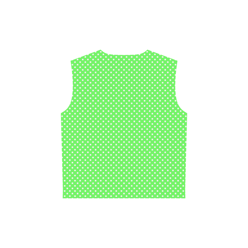 Eucalyptus green polka dots All Over Print Sleeveless Hoodie for Women (Model H15)