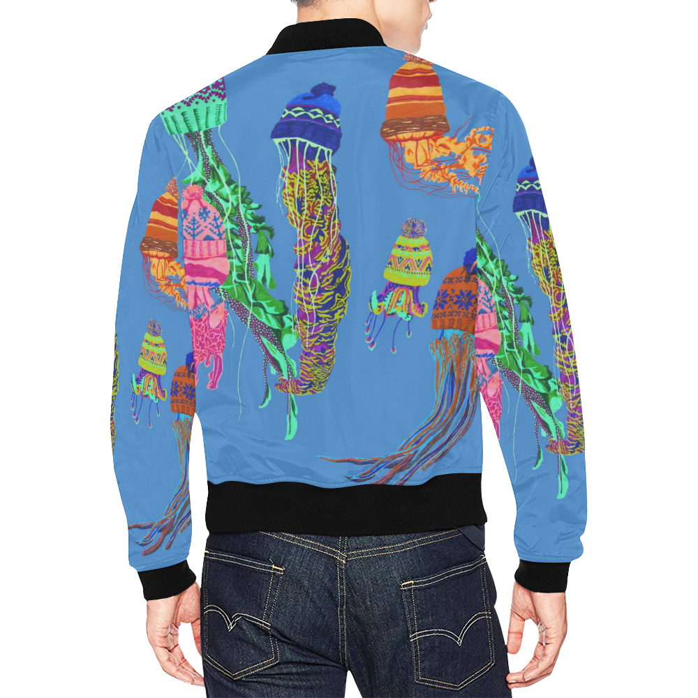 cool jellyfish All Over Print Bomber Jacket for Men (Model H19)