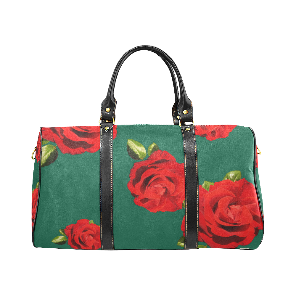Fairlings Delight's Floral Luxury Collection- Red Rose Waterproof Travel Bag/Small 53086e18 New Waterproof Travel Bag/Small (Model 1639)