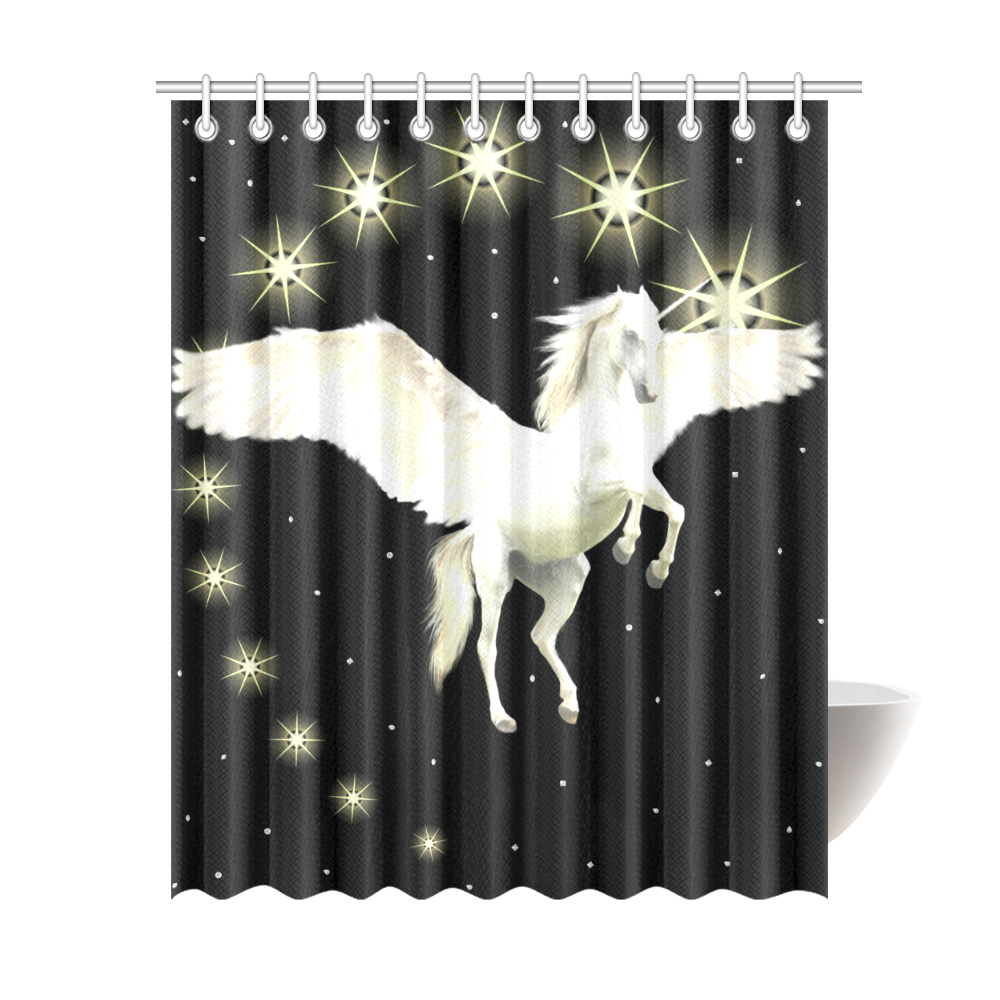 Pegasus Night Shower Curtain 69"x84"