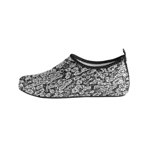 Black And White Abstract Women's Slip-On Water Shoes (Model 056)
