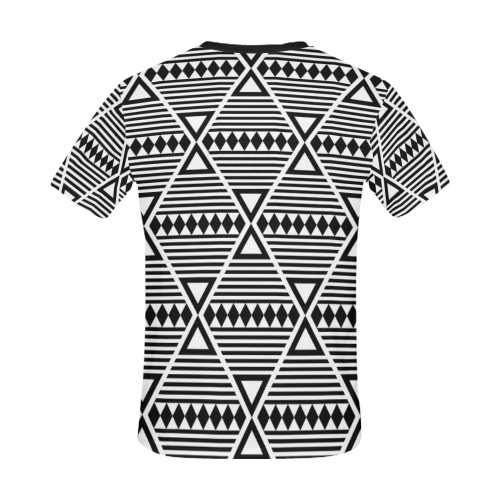 Black Aztec Tribal All Over Print T-Shirt for Men/Large Size (USA Size) Model T40)