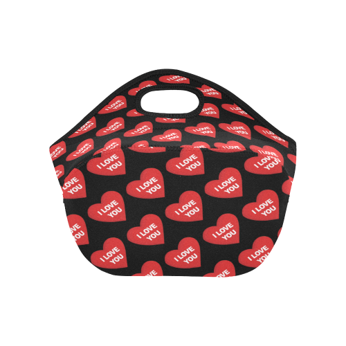 I love You - Valentines Neoprene Lunch Bag/Small (Model 1669)