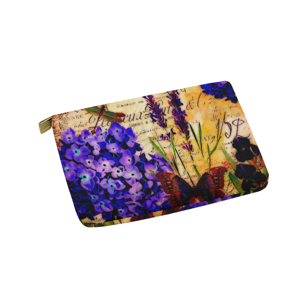 Bright botanical Carry-All Pouch 9.5''x6''