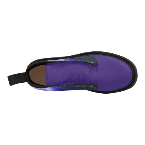 purple galaxy Martin Boots for Men (Black) (Model 1203H)