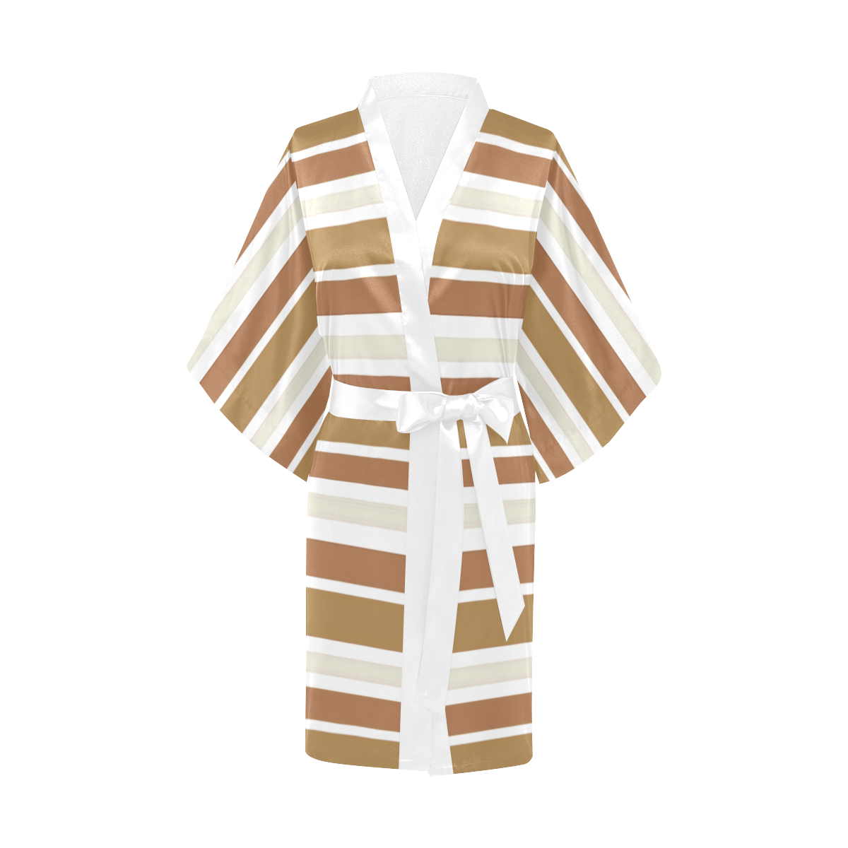 Gold Sienna Stripes Kimono Robe