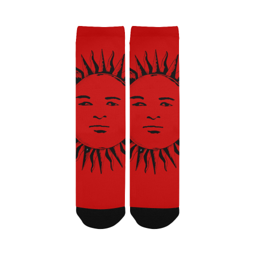 GOD Women Socks Red & Black Women's Custom Socks