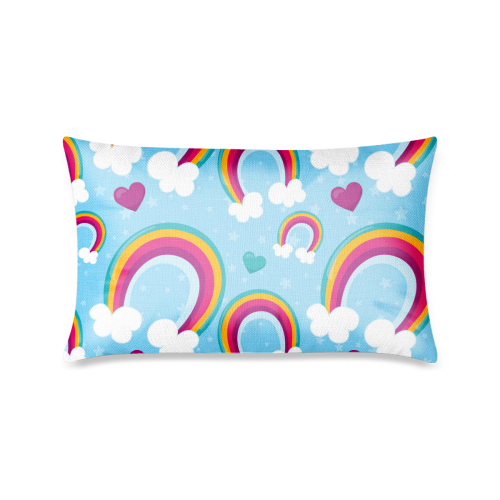 Rainbow Sky Custom Zippered Pillow Case 16"x24"(One Side Printing)