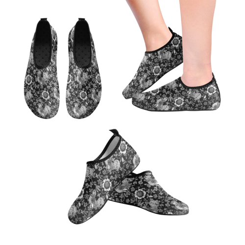 Night Garden Women's Slip-On Water Shoes (Model 056)