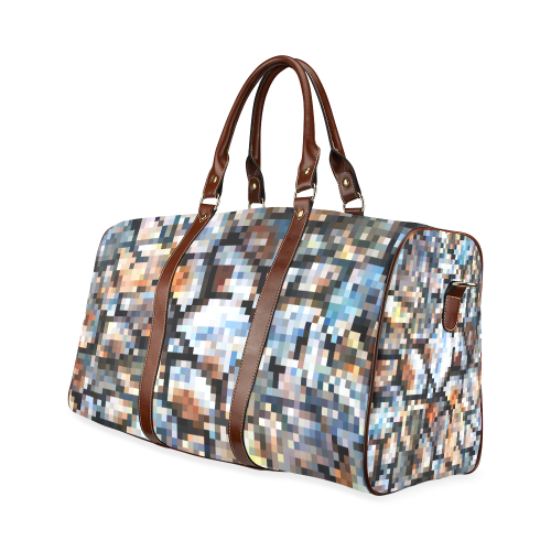 Mosaik Pattern by K.Merske Waterproof Travel Bag/Large (Model 1639)