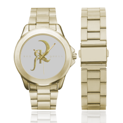 RED QUEEN GOLD LOGO WHITE Custom Gilt Watch(Model 101)