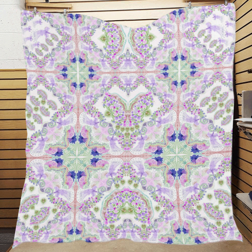 sweet nature- purple Quilt 70"x80"