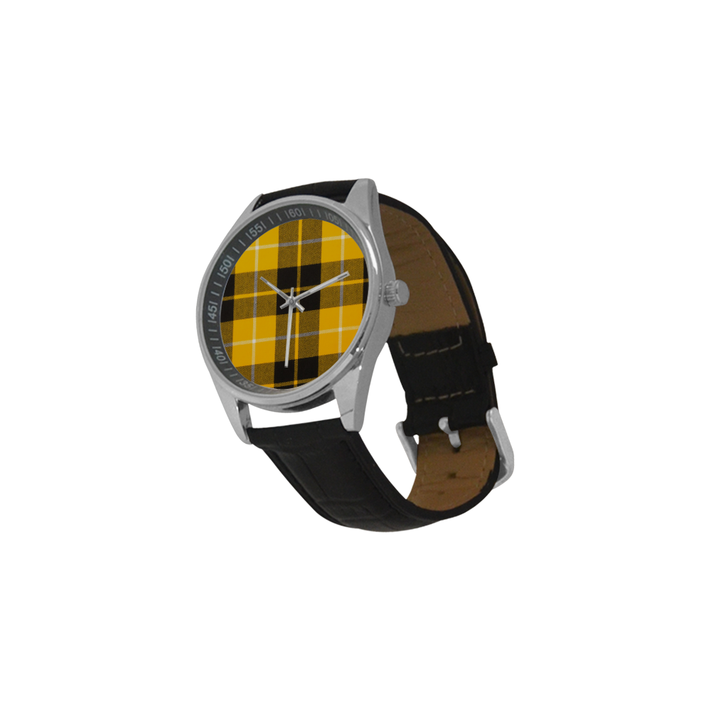 BARCLAY DRESS LIGHT MODERN TARTAN Men's Casual Leather Strap Watch(Model 211)