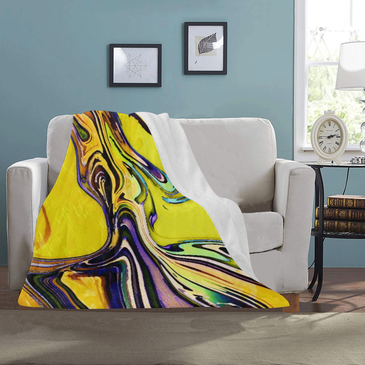 Yellow marble Ultra-Soft Micro Fleece Blanket 30''x40''