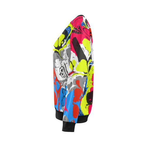 Colorful distorted shapes2 All Over Print Crewneck Sweatshirt for Women (Model H18)