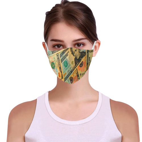 US DOLLARS 2 3D Mouth Mask with Drawstring (30 Filters Included) (Model M04) (Non-medical Products)