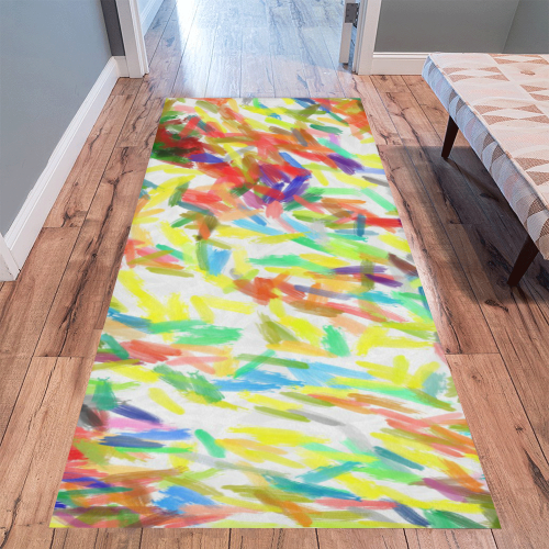 Colorful brush strokes Area Rug 9'6''x3'3''