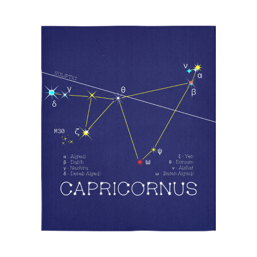 Star Capricornus Zodiac horoscope funny astrology Cotton Linen Wall Tapestry 51"x 60"