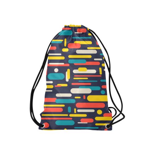 Colorful Rectangles Small Drawstring Bag Model 1604 (Twin Sides) 11"(W) * 17.7"(H)