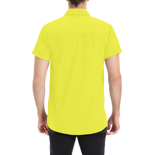 color maximum yellow Men's All Over Print Short Sleeve Shirt (Model T53)