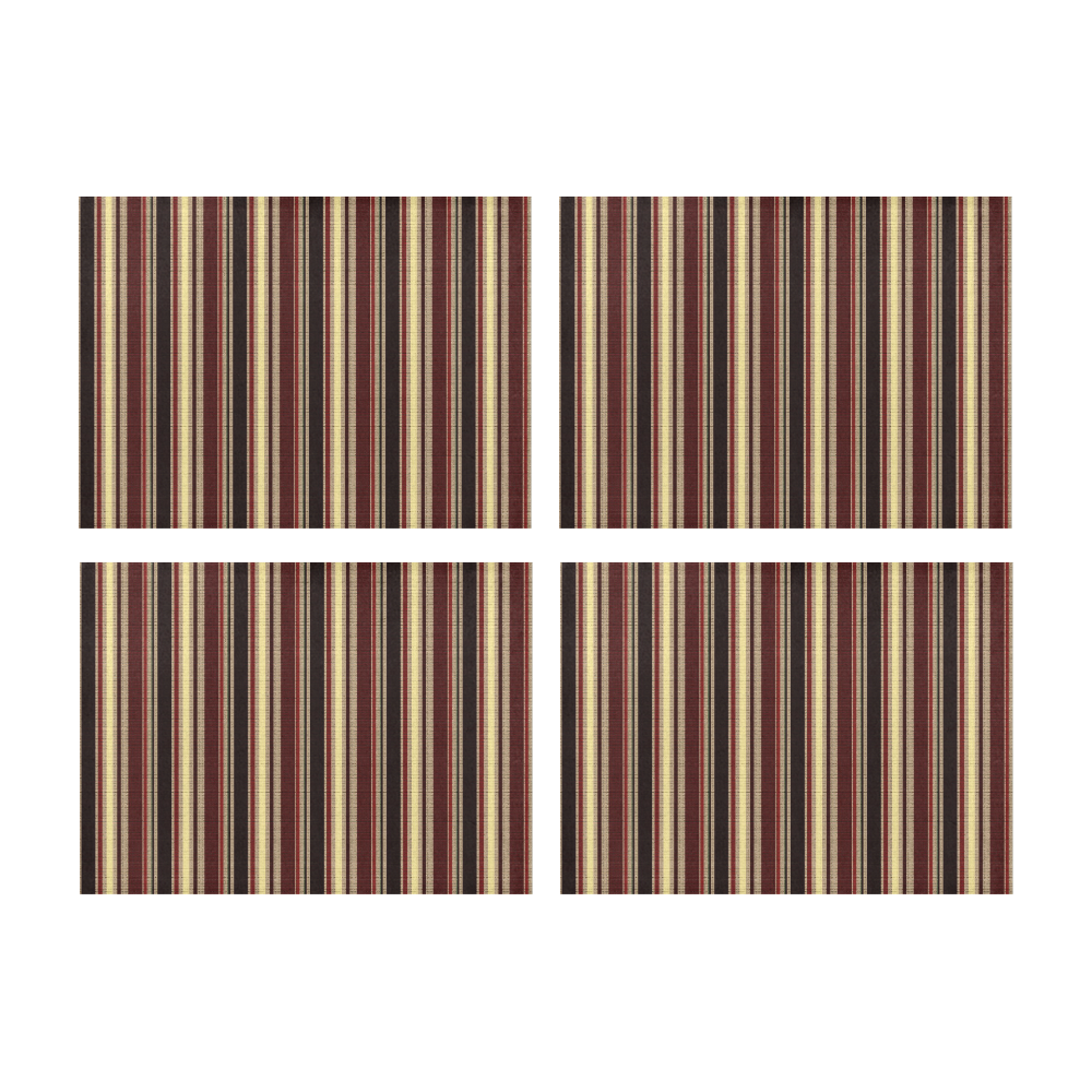 Dark textured stripes Placemat 14’’ x 19’’ (Set of 4)