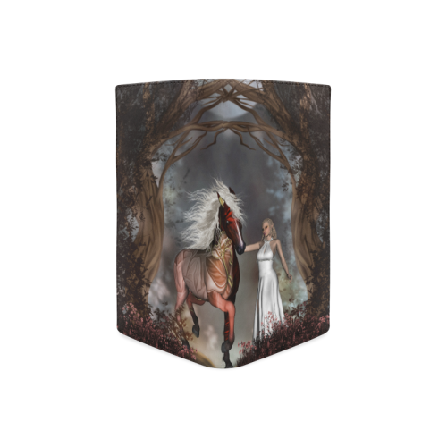 Fantasy horse with fairy Women's Leather Wallet (Model 1611)