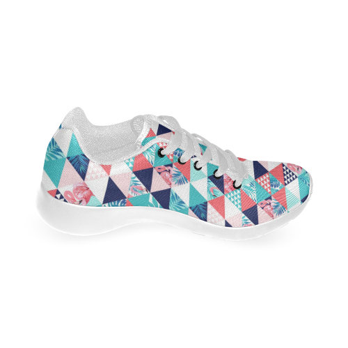 Flamingo Triangle Pattern Kid's Running Shoes (Model 020)