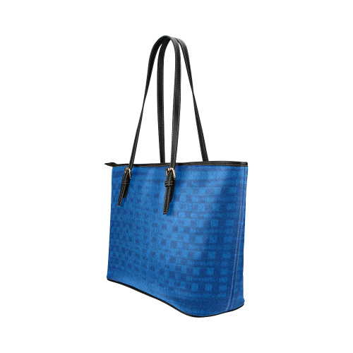 PASSION OF BLUE Leather Tote Bag/Large (Model 1651)