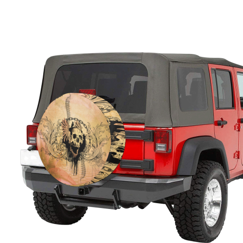 Amazing skull with wings 30 Inch Spare Tire Cover