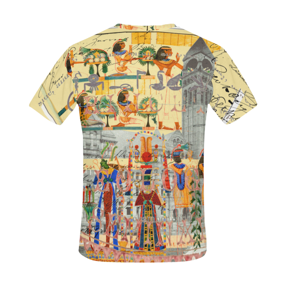 THE COLORFUL HIEROGLYPHICS AND THE MANOR HOUSE All Over Print T-Shirt for Men (USA Size) (Model T40)