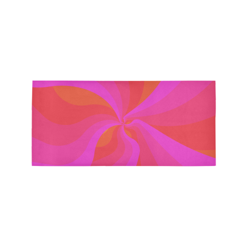 Pink waves Area Rug 7'x3'3''