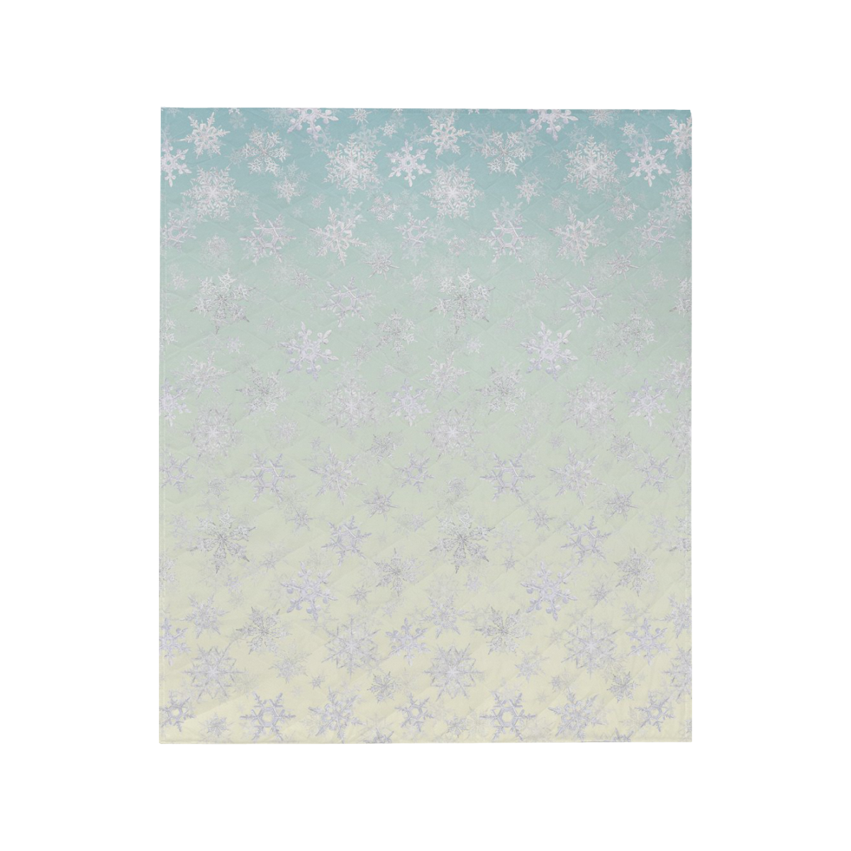 Frosty Day Snowflakes on Misty Sky Quilt 50"x60"
