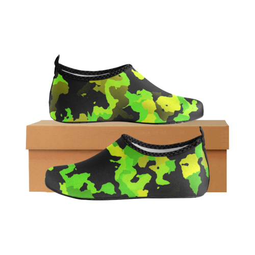 new modern camouflage E by JamColors Women's Slip-On Water Shoes (Model 056)