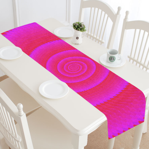 Spiral pink Table Runner 16x72 inch