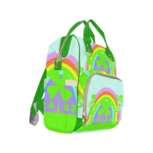 st.patricksdayrainbows71111bag Multi-Function Diaper Backpack/Diaper Bag (Model 1688)