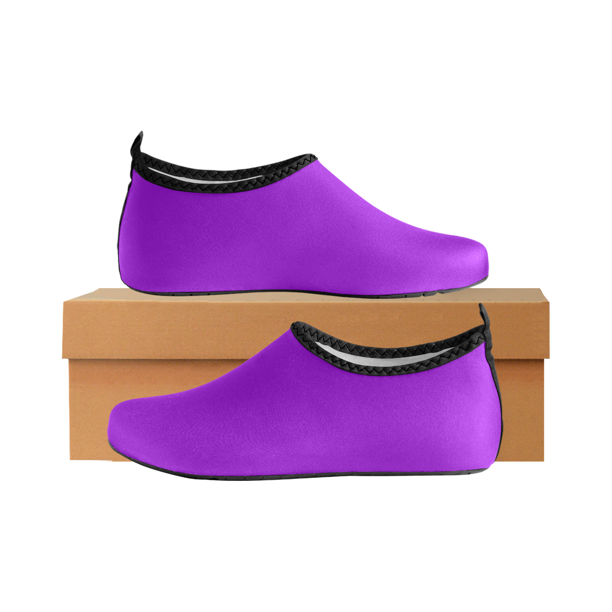 color dark violet Women's Slip-On Water Shoes (Model 056)