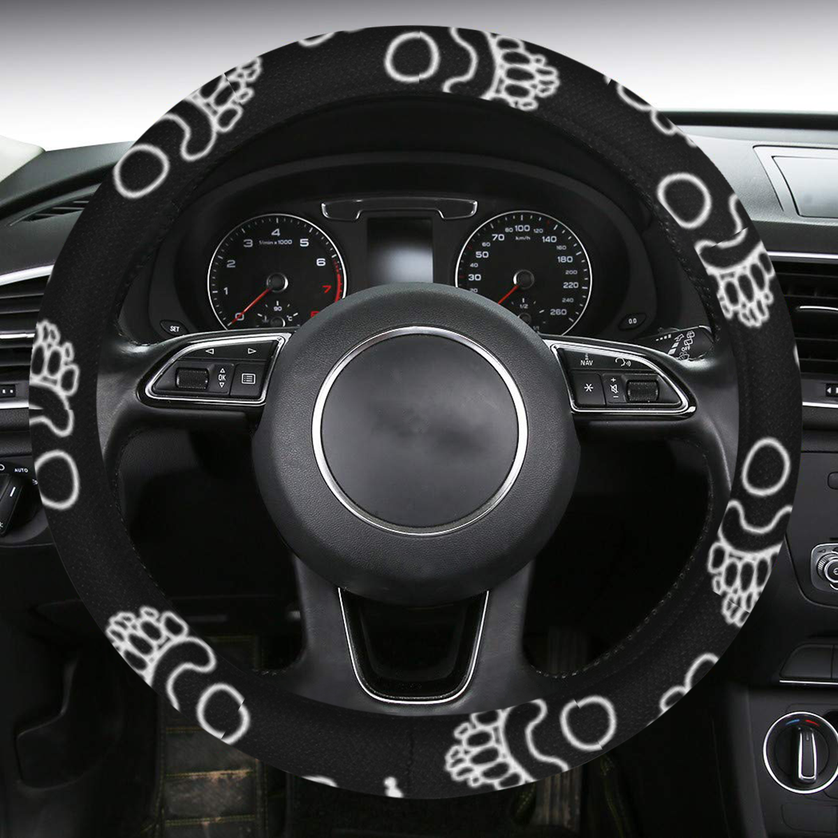 panda paws Steering Wheel Cover with Anti-Slip Insert